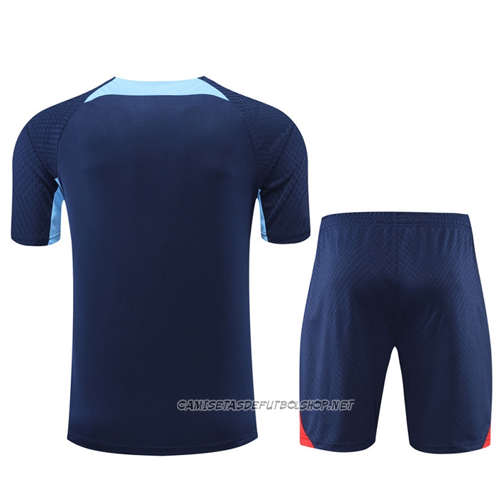 Chandal del Barcelona 22-23 Manga Corta Azul - Pantalon Corto
